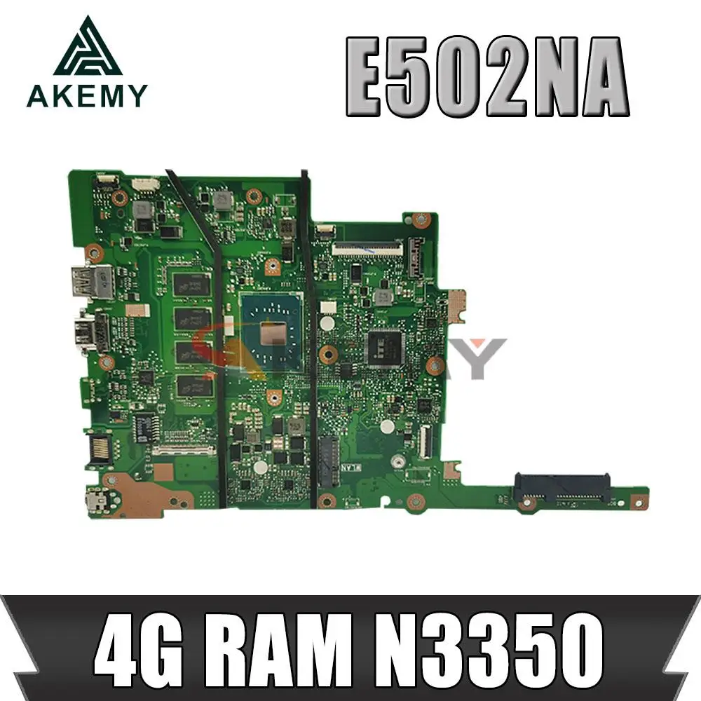 

New E502NA Mainboard For ASUS E502N R517N R516N (15 inch) Laptop motherboard E402NA original mainboard w / 4G RAM N3350 cpu