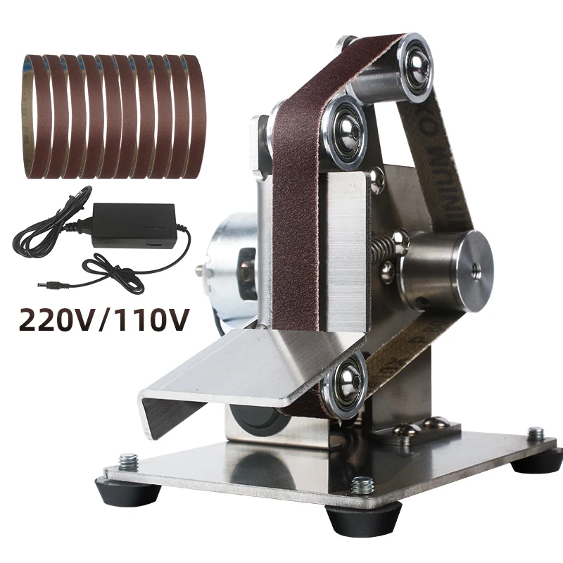 Ленточный шлифовальный станок Mini шлифовальная полировальная машинка для