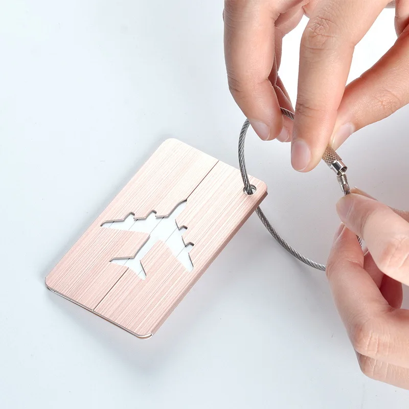 Самолет Форма Матовый квадратный багаж идентификатор метки чемодан личность