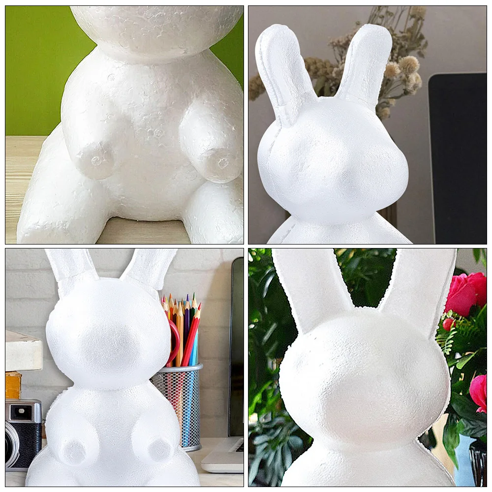 

2pcs Styrofoam Rabbit Modelling Rabbit Mold Christmas Wedding Party Decor
