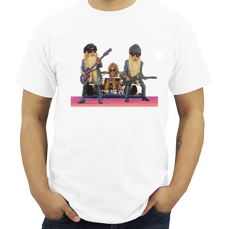 

New Zz Top Eliminator La Futura Rock Band Legend Men'S white T-Shirt Size S-5XLCustom Printed Tee Shirt