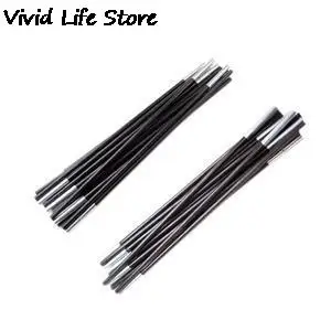 High Strength Foldable Tent Pole Outdoor Travel Camping 8 Sections Fiberglass Kit Black Frame Repair Accessory | Спорт и развлечения
