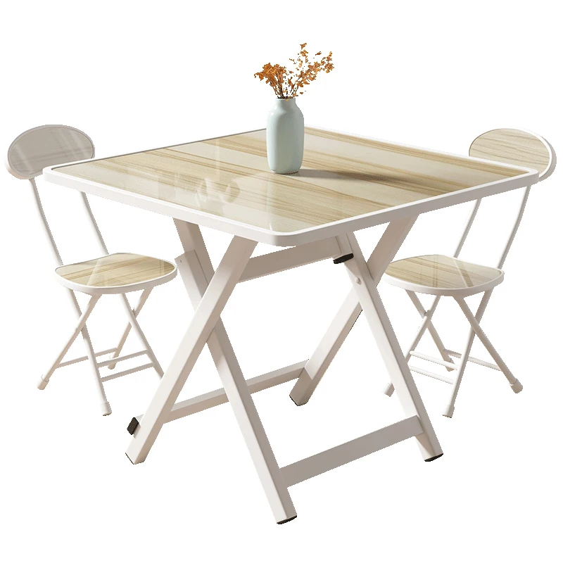 저렴한 접이식 테이블 식탁 가정용 간단한 식탁 야외 작은 접이식 테이블 의자 휴대용 광장 작은 테이블