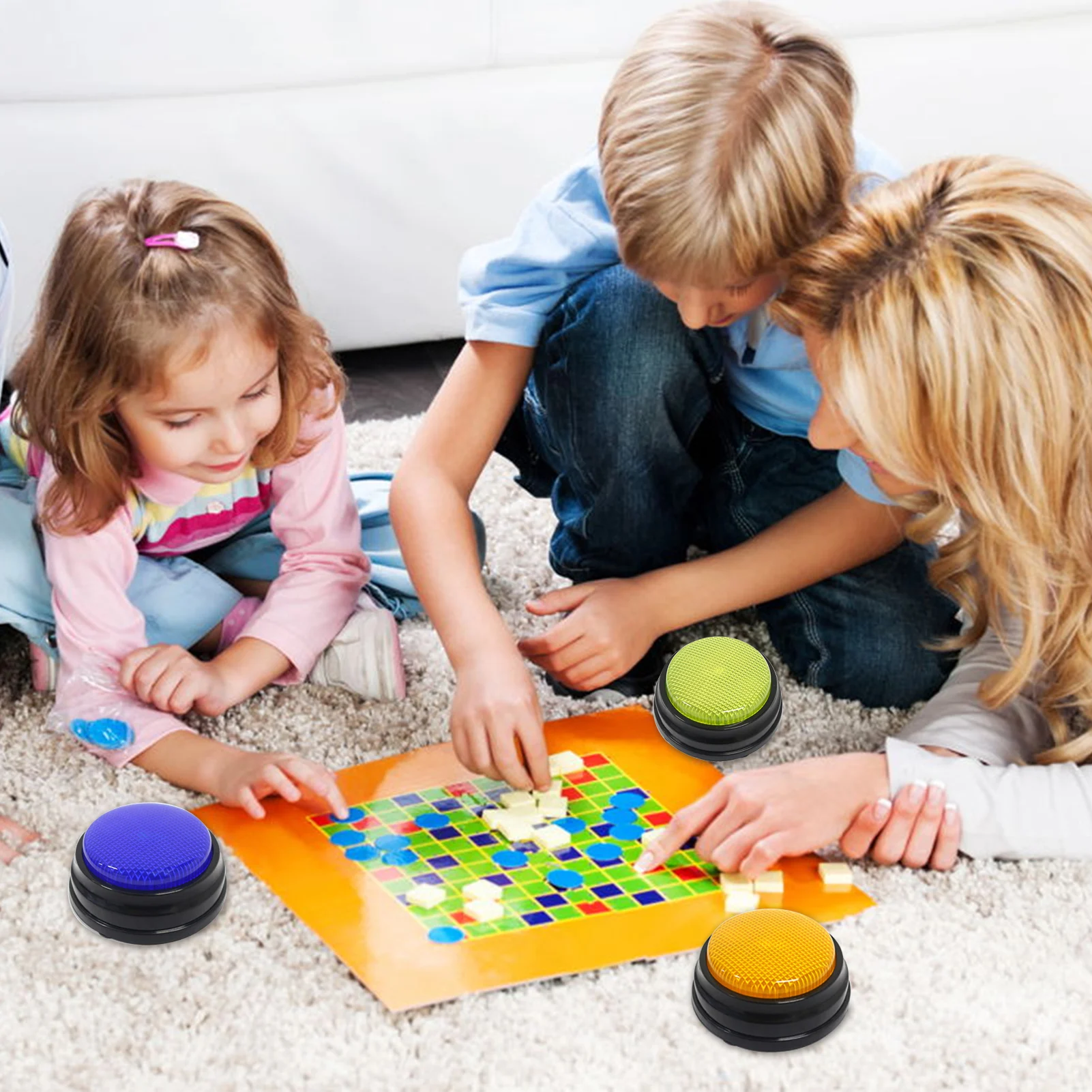 Small Size Easy Carry Voice Recording Sound Button for Kids Interactive Toy Answering Buttons | Дом и сад