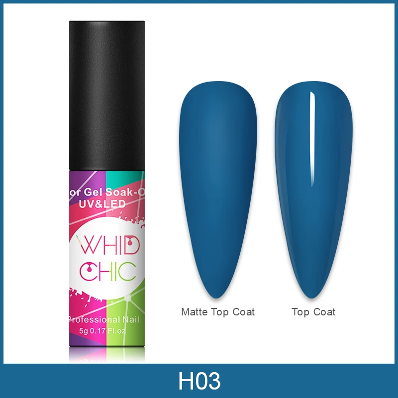 H03 WHID CHICL 1 бутылка 5 мл Цветной Гель-лак для ногтей Чистый Розовый Фиолетовый Синий стойкий УФ-лак для ногтей - Цвет: H03