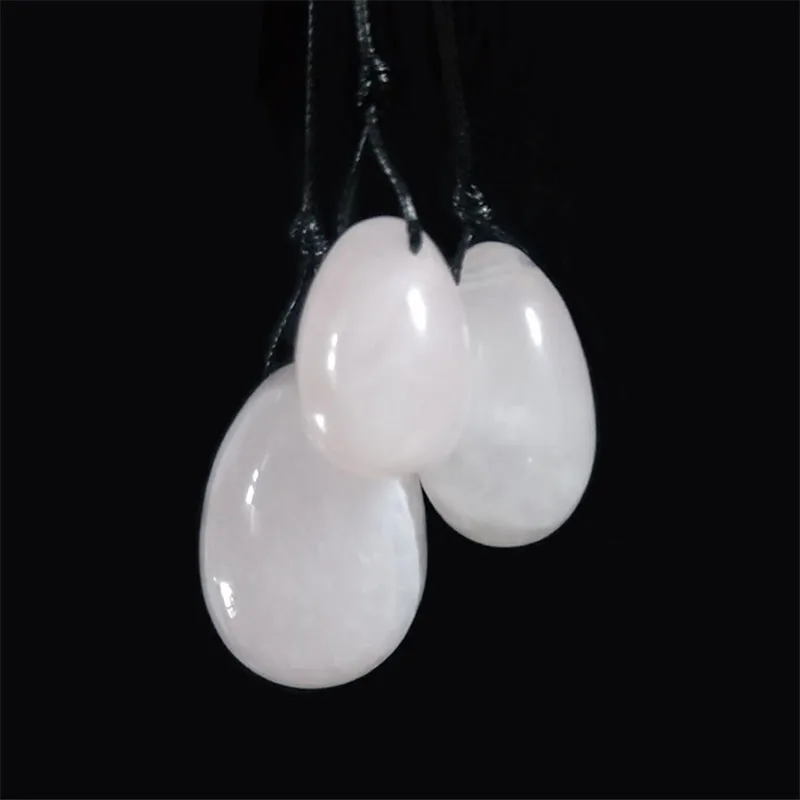3 light Pink eggs Розовый кварц иони набор яиц для массажа натуральные нефритовые яйца для женщин Кегель тренажер Вагинальные мышцы подтягивающий мяч массаж йони-палочка нефритовый массажер - Цвет: 3 light Pink eggs