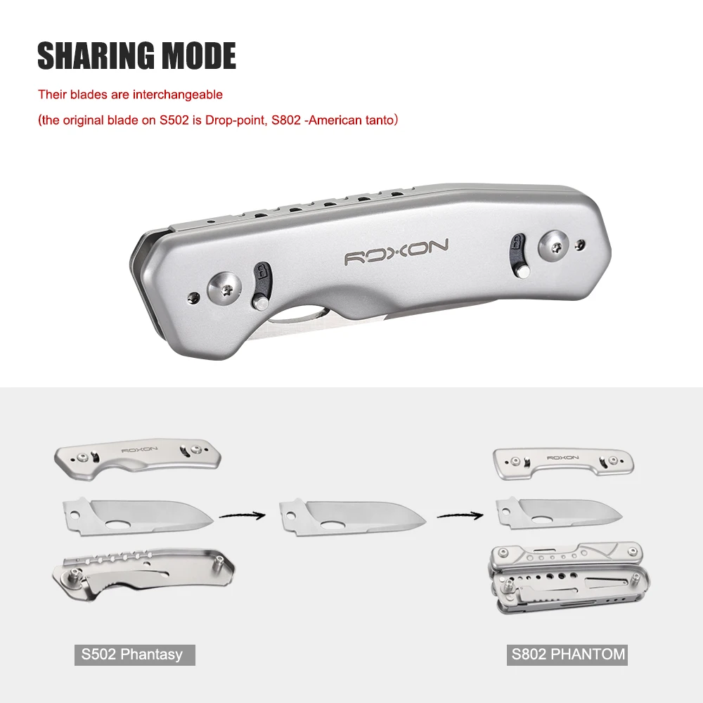 ROXON S502 Phantasy Folding Knife Survival Pocket Tool with Replaceable Blade | Инструменты