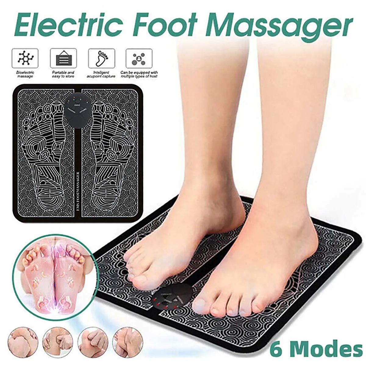 

6 режимов создать брендовую электрическую пилку для ног массажер десятки EMS Fisioterapia коврик массажер Pes мышечная Электрический здравоохранен...