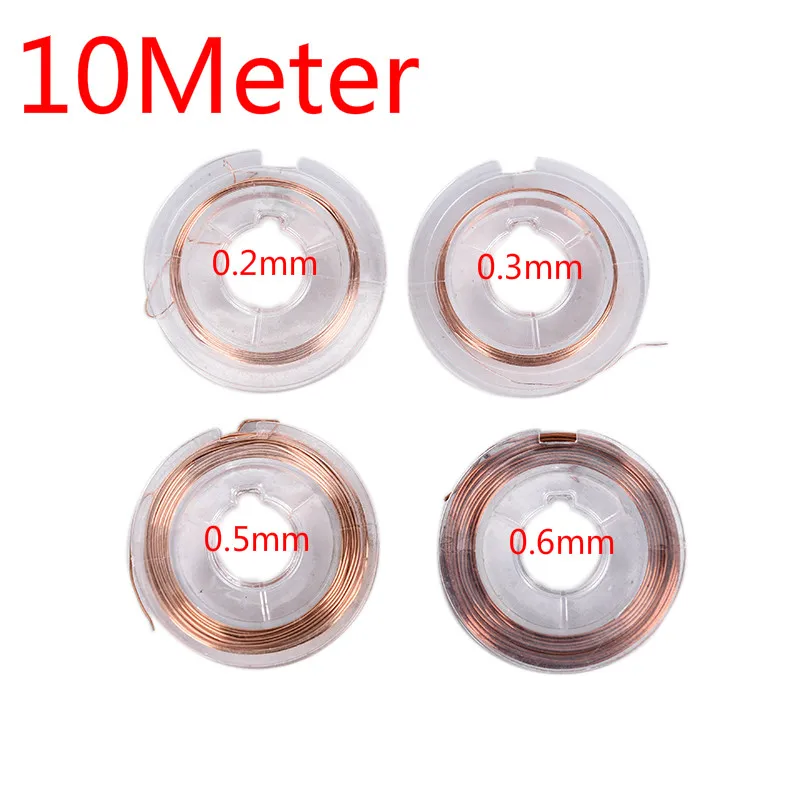 

10Meter Magnet Wire Enameled Copper Wire Magnetic Coil Winding For Making Electromagnet Motor Model 0.2mm 0.3mm 0.5mm 0.6mm
