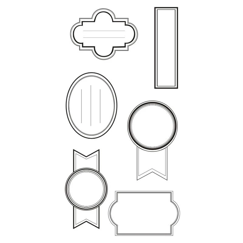 

Vintage Frame Stamps Blank Title Frames Stamps Scrapbook Paper Crafting Label Stamps