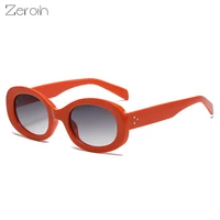 fashion oval sunglasses women rivets glasses retro sunglass female luxury designer eyewear uv400 sun glass gradient black shades