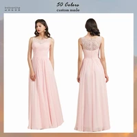 babyonlinedress custom made chiffon lace bridesmaid dresses long pink robe bleu wedding party dress robe demoiselle d honneur