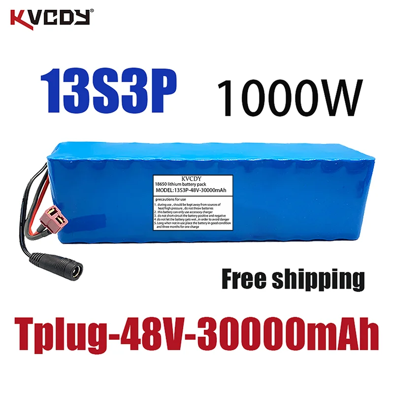 

Новый 48В 30Ah 1000w 13S3P 48В 30000mAh комплект литий-ионный батарей для электрического велосипеда 54,6 V E-bike скутер с BMS