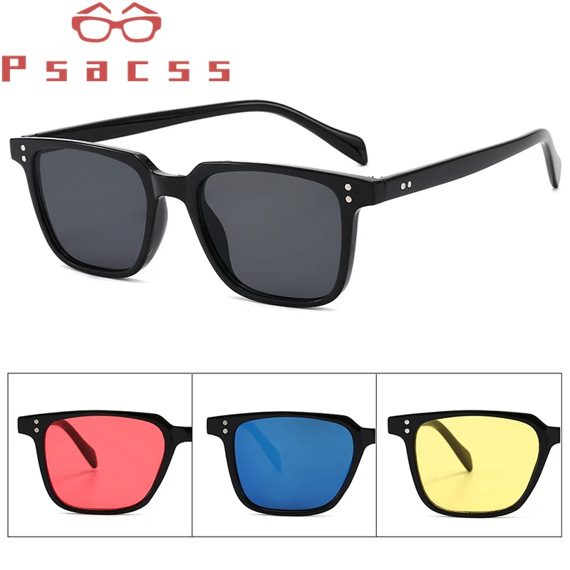 

Солнцезащитные очки Psacss, унисекс, винтажные, с заклепками, UV400