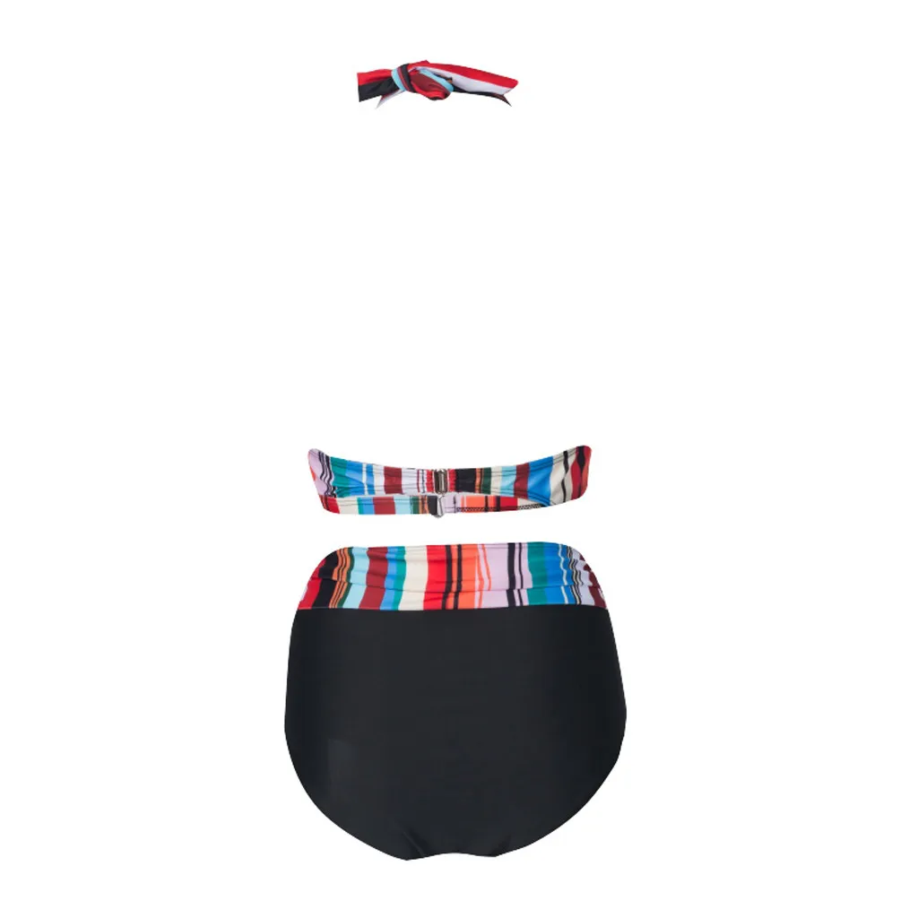 Size Xl-5Xl Plus Womens Sexy Split Body Bikini Set Swimsuit Bathing Suit Beachwear Two Piece Black Z0302 | Женская одежда