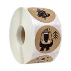 Наклейки-снежинки, 50-500 шт., с днем рождества, с животными, 6 видов конструкций