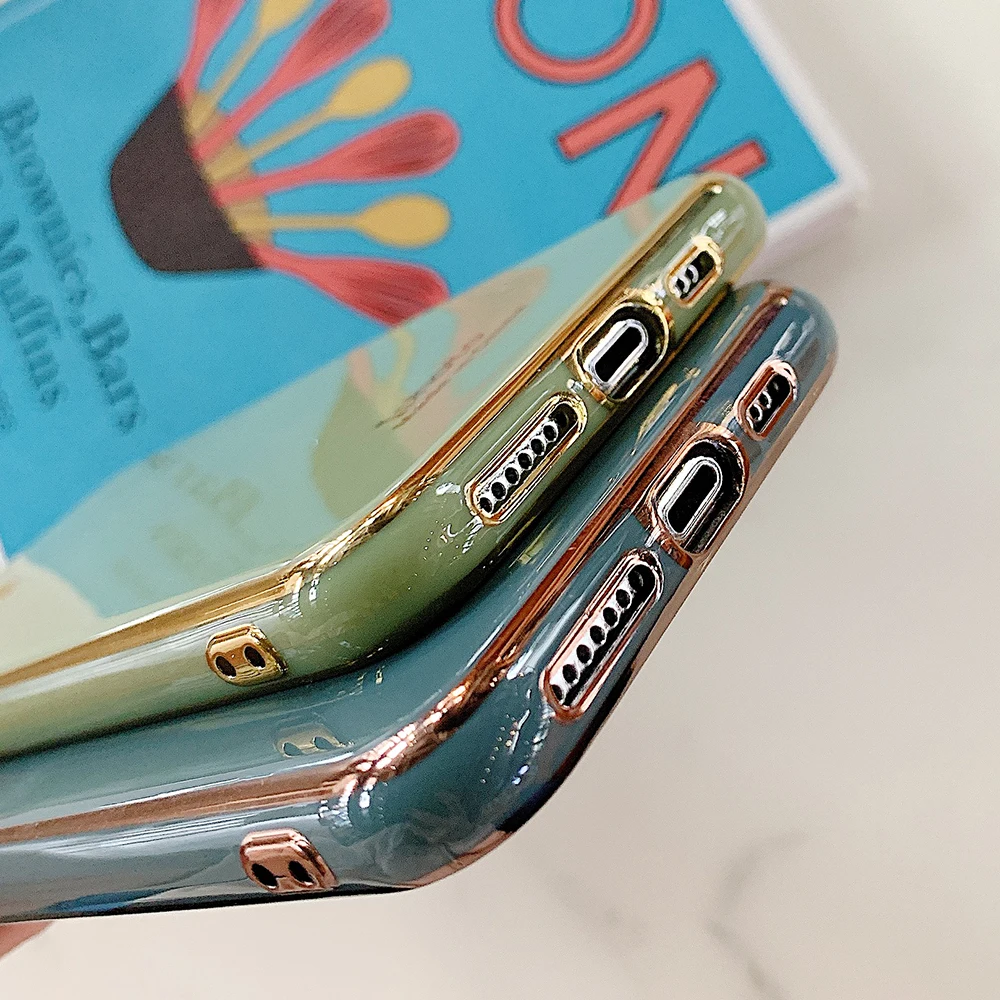 Чехол для телефона с геометрическим мрамором и металлическим кольцом iPhone 11 Pro Max XR