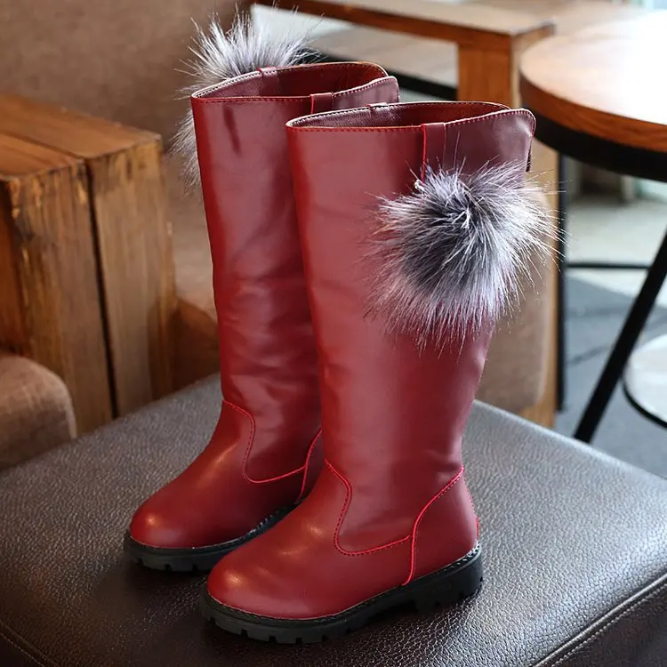 Ботинки для девочек из хлопка детские зимние ботинки плюшевые принцессы с