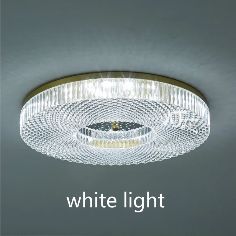Nordic Luxury Copper Ceiling Lights Crystal Lamp Shade Bedroom LED Study Design Lighting Dining Room Decor Light | Лампы и освещение
