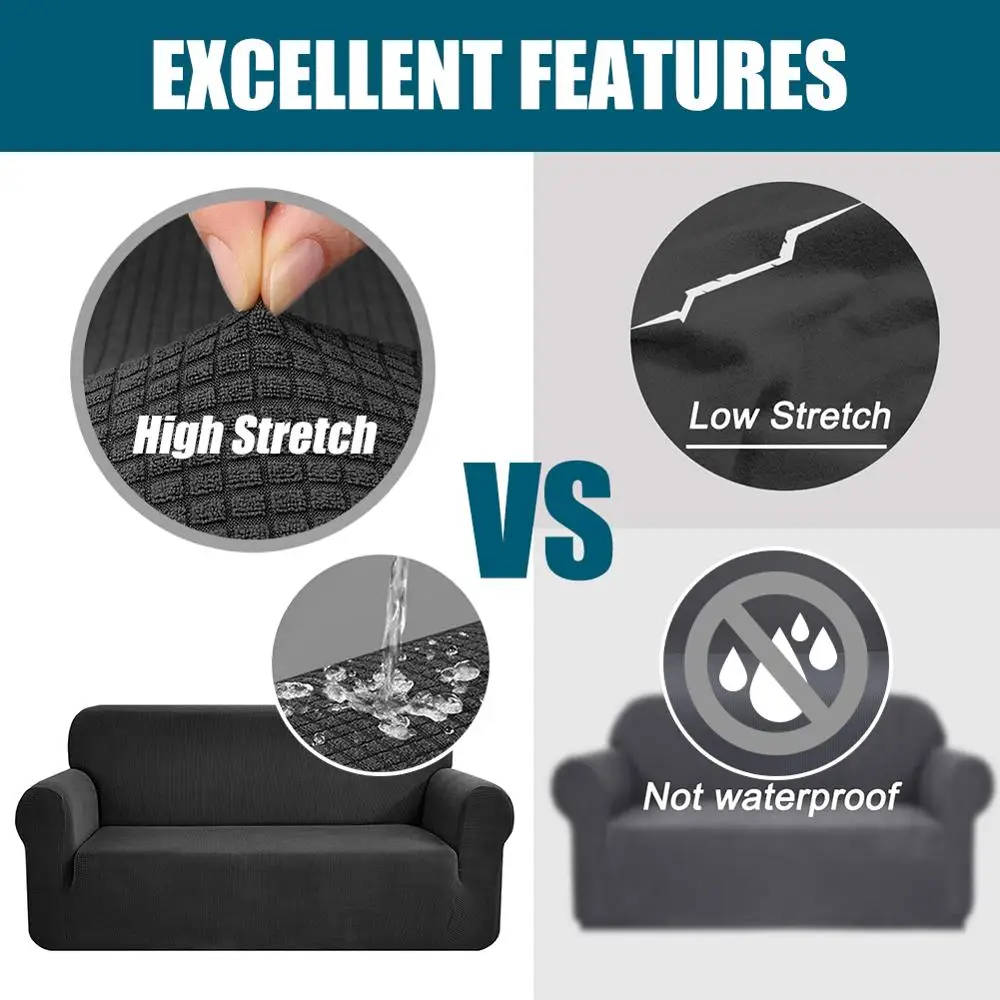 Водонепроницаемый флисовый чехол для дивана однотонный эластичный гостиной