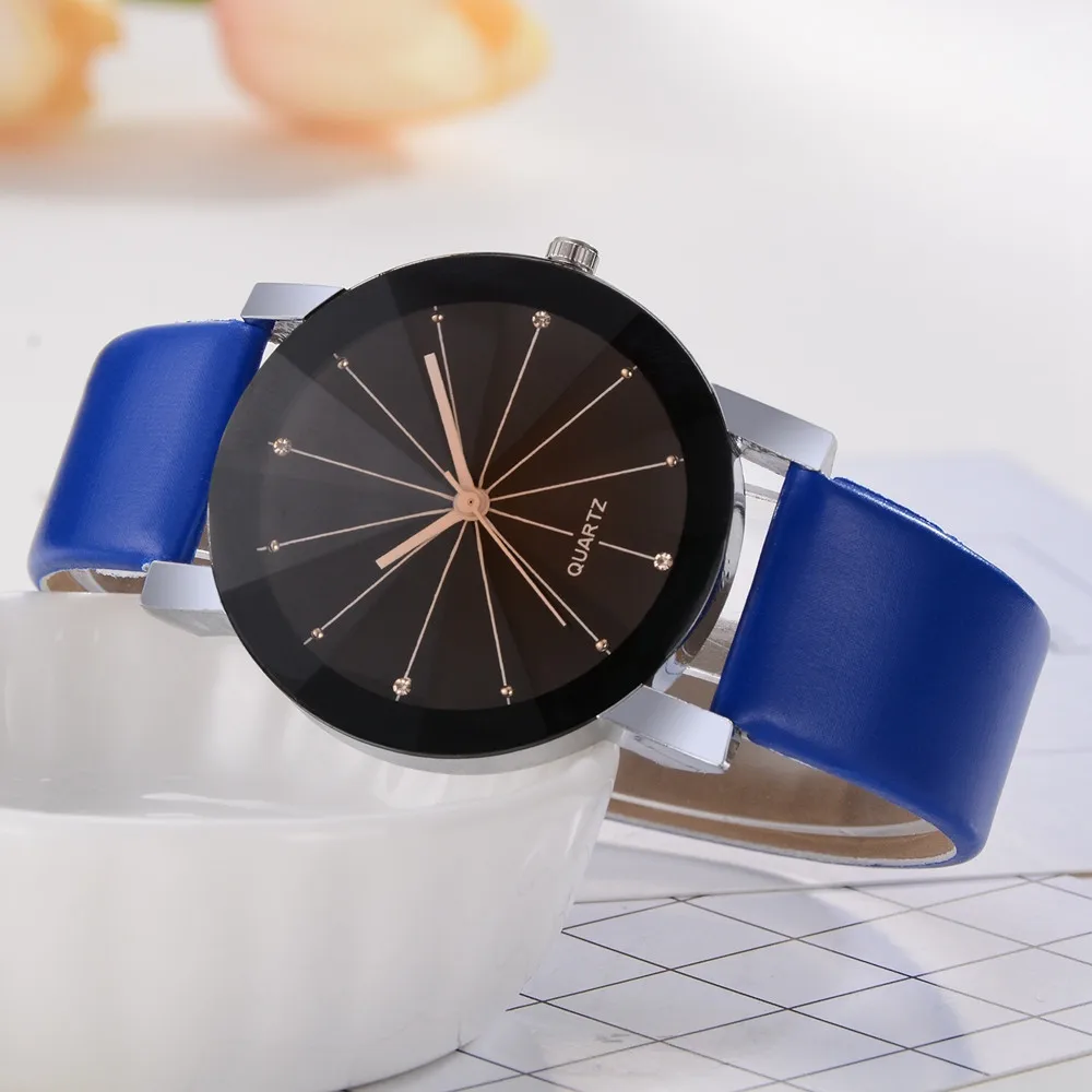 Женские кварцевые часы с кожаным ремешком аналоговые наручные Mujer Zegarek Damski Bayan Kol