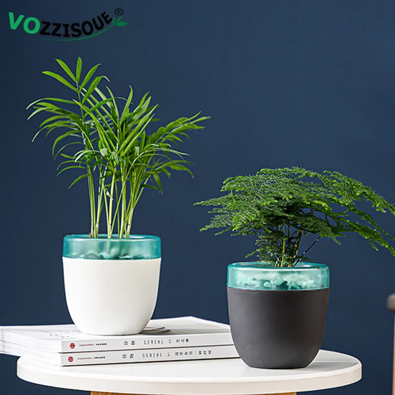 

Flowerpot Plastic Pots for Plants House Self Watering Planter Succulent Pot for Orchids Indoor Decorative Plant Pot Accessories