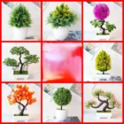 Искусственная Сакура, снежок, сосна, искусственное украшение для балкона, искусственные растения, бонсай, настольные украшения для отеля