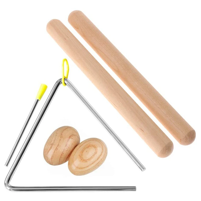 

6 Inch Musical Percussion Instrument, Rhythm Sticks Wood Claves, Hand Musical Percussion Instrument for Kids