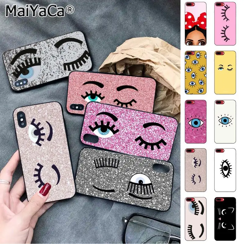MaiYaCa большие ресницы Coque Shell чехол для телефона Apple iphone 11 pro 8 7 66S Plus X XS MAX 5s SE XR чехлы