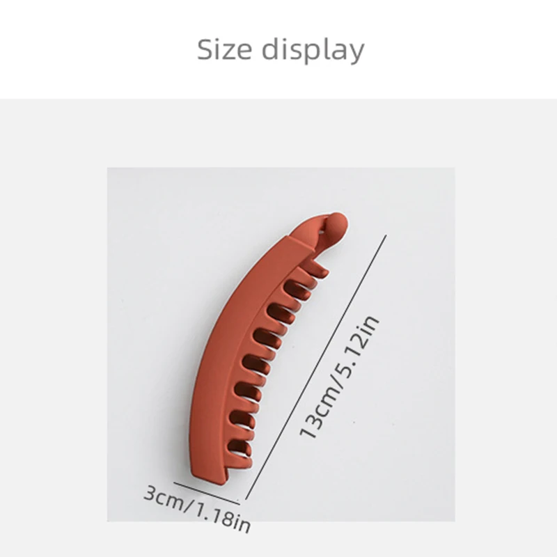 

Solid Color Women Hair Claw Clip Elegant Banana Hair Clip Barrettes Fashion Matte Hairclip Hairpins Girls Hair Accessories