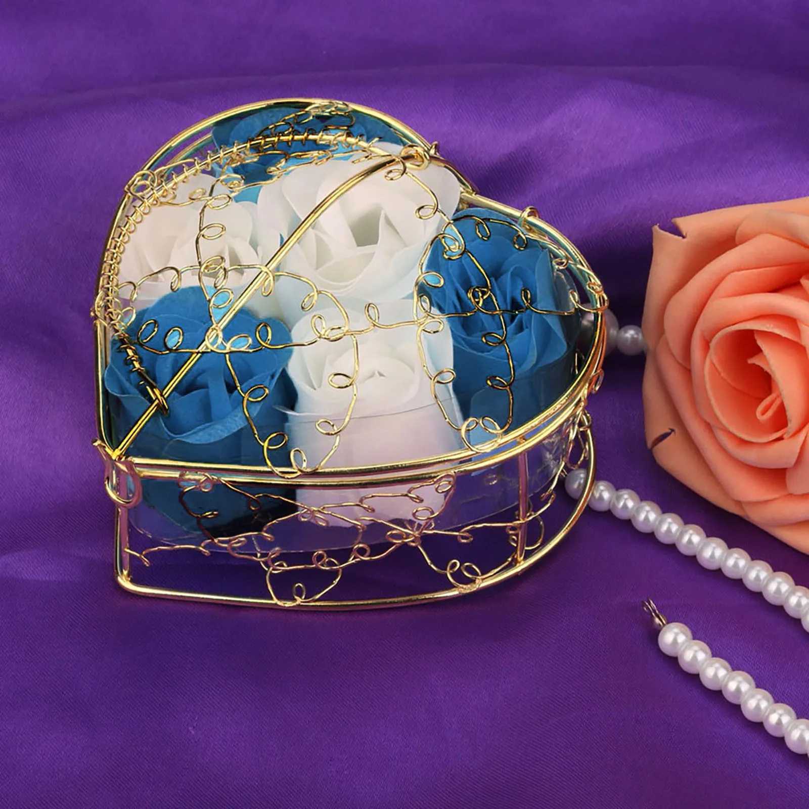 Мыло в форме цветка розы случайный выбор цветов ароматическое мыло сердца