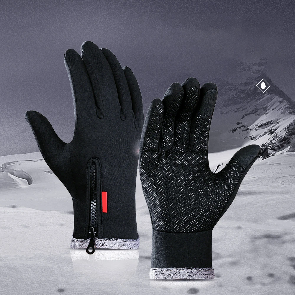 Gloves Unisex Touchscreen Winter Warm Cycling Bicycle Ski Outdoor Camping Hiking Motorcycle Gloves Sports Full Finger перчатки