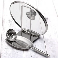 pot lid rack stainless steel spoon holder pot lid shelf cooking dish rack pan cover stand kitchen organizer