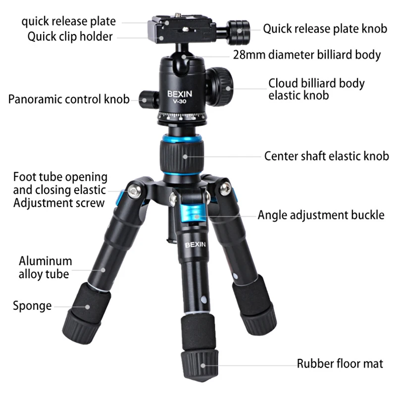 Профессиональный штатив для камеры 18 48 см из алюминиевого сплава с универсальной