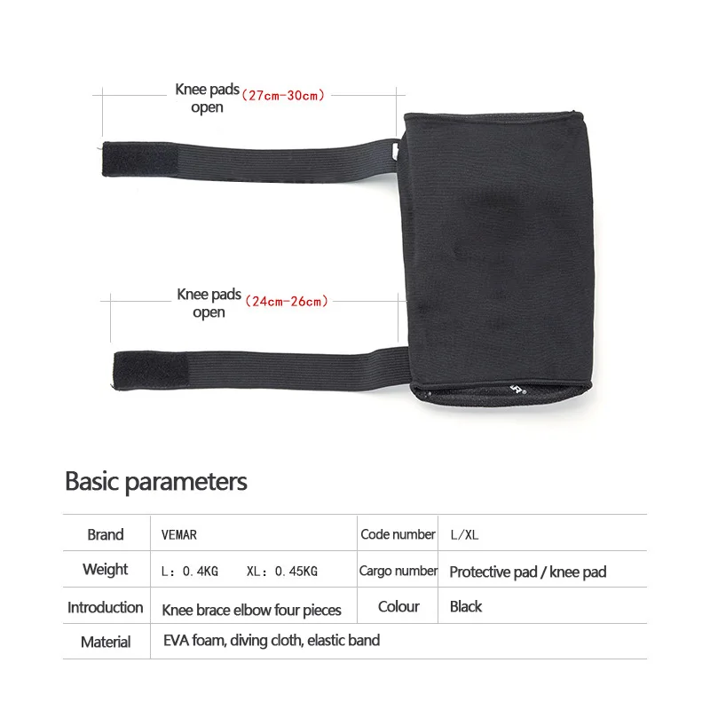 

4PCS/SET Black Cycling Climbing Protective Gear Anti-fall Knee Elbow Pads Flexible Motorcycle Protective Gear Wholesale