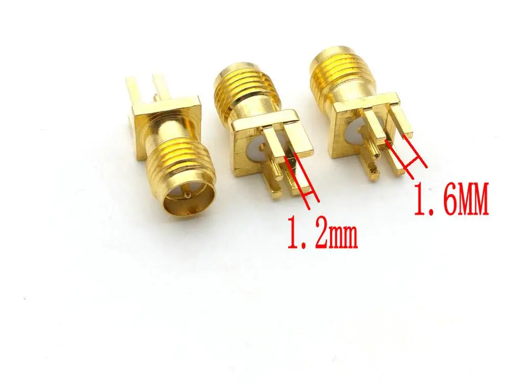100 шт. RP SMA гнездовой разъем Центральная пайка PCB зажим край крепление RF