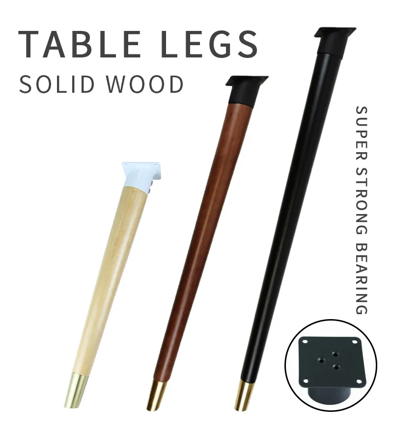 

4Pcs Table Wooden Sofa Legs HairNordic Bathroom Cabinet Furniture Dressers Feet Chair Kitchen Accessories Coffee Tables Fitting