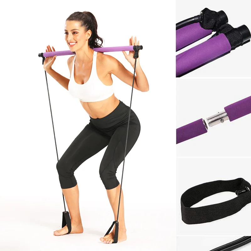 

Эспандер для пилатеса, палка для упражнения тонизирующий, для фитнеса, дома, женский, для занятий йогой, тренажерного зала, для тела, для брюш...