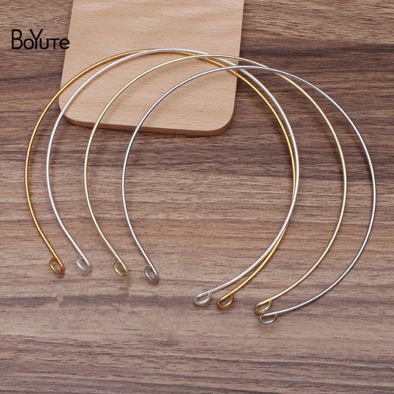 

BoYuTe (20 Pieces/Lot) 150*2MM Metal Iron Dual-use Choker Crown Line Diy Jewelry Accessories Handmade Materials