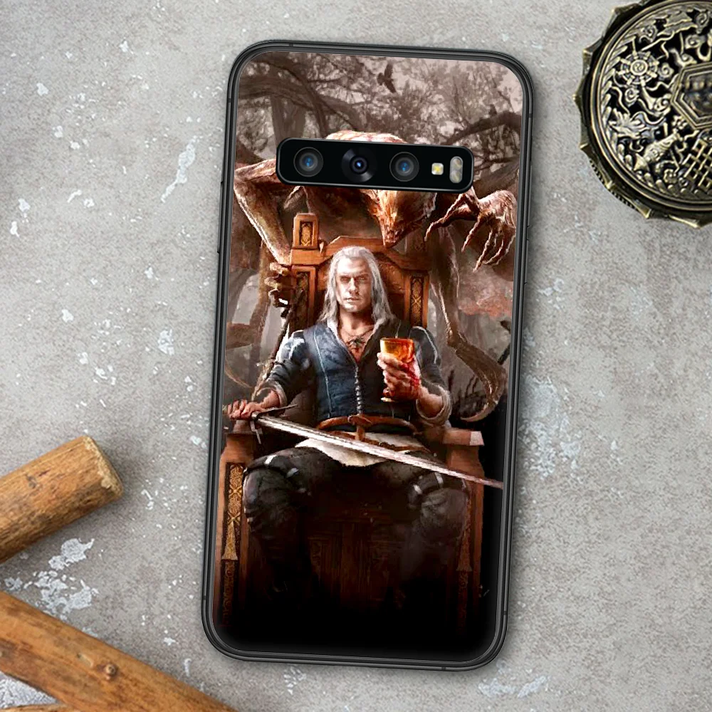 

Game-witchers Phone Case For Samsung Galaxy Note S 8 9 10 20 Plus E Lite Uitra black Hoesjes Soft Etui Pretty Cell 3D Back