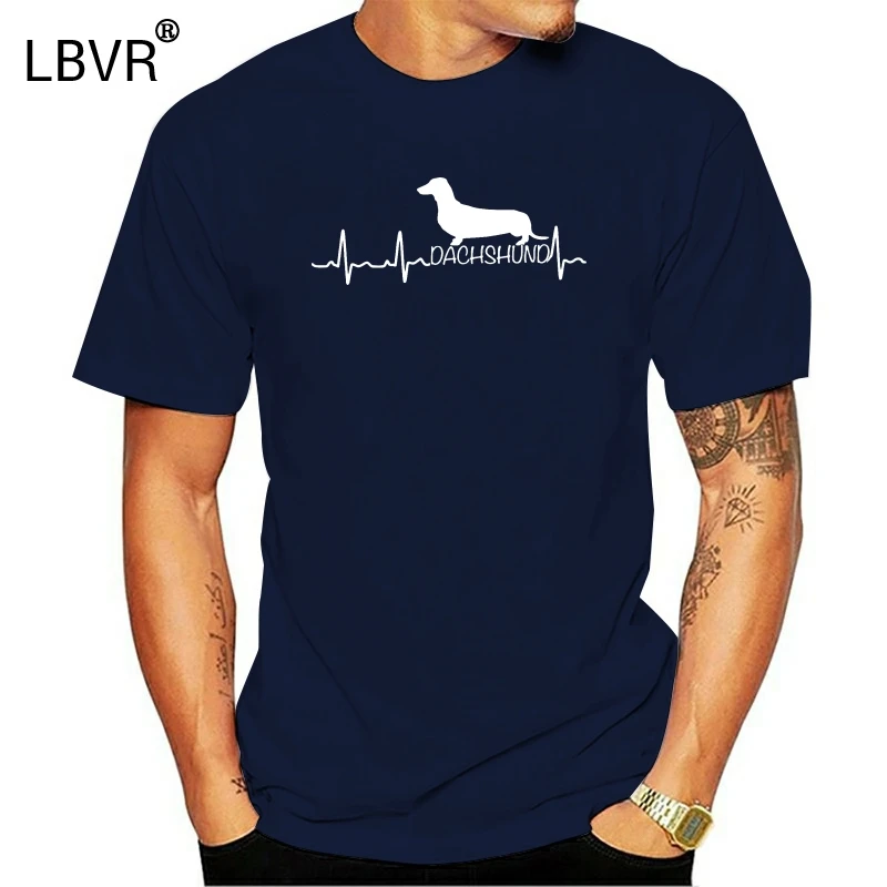 Футболка мужская с надписью Dachshund забавная классическая одежда коротким рукавом