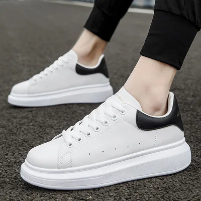 

women's Thick-soled white small shoes shoes spring online celebrities board shoes black canvas shoes ins trend2021 Walking shoes