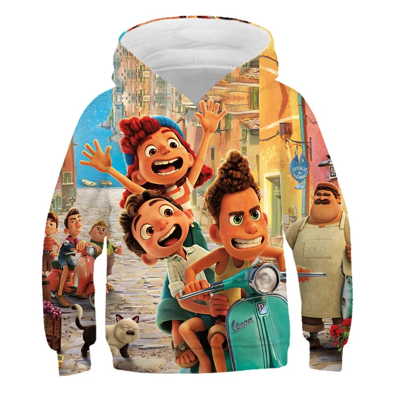 

Kids Hoodie 3D Printed Luca Cartoon Sweatshirt Long Sleeve Children Clothes for Boys Girls Cute Tops for 4-14 Years Child