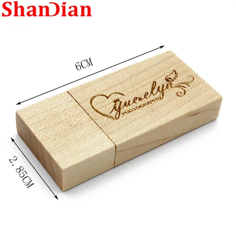 SHANDIAN Spades деревянный фотоальбом Большой овальный usb + коробка флэш-накопитель 8 ГБ