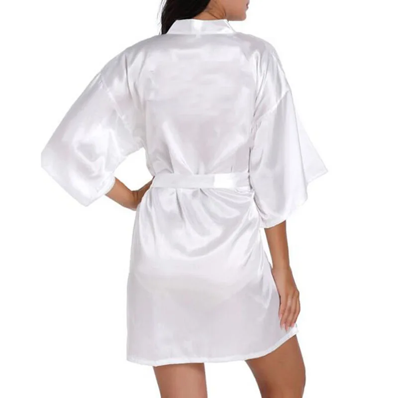 Халат кимоно Женский шелковый халаты для подружки невесты пикантные атласные