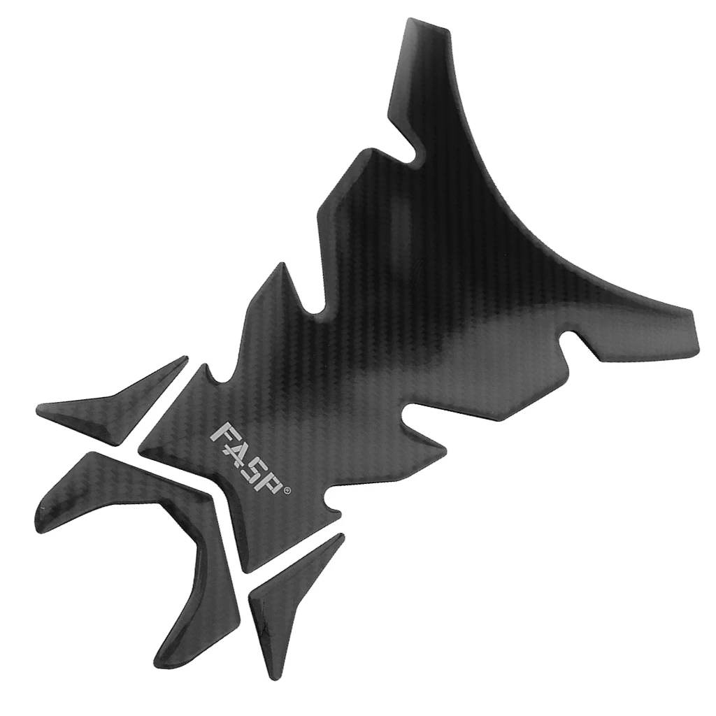 

Motorcycle Oil Gas Tank Protector Sticker Decal Carbon Fiber T09 Universal