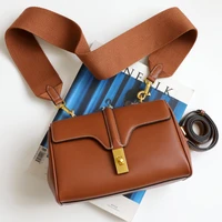 leather handbags luxury design tan bag wide shoulder strap shoulder bag commuter bag leisure messenger bag for women