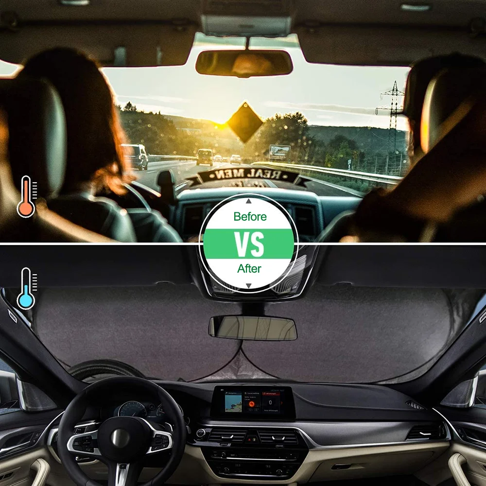 Автомобильный козырек от солнца на лобовое стекло 150 Х70 см|Козырьки солнца| |