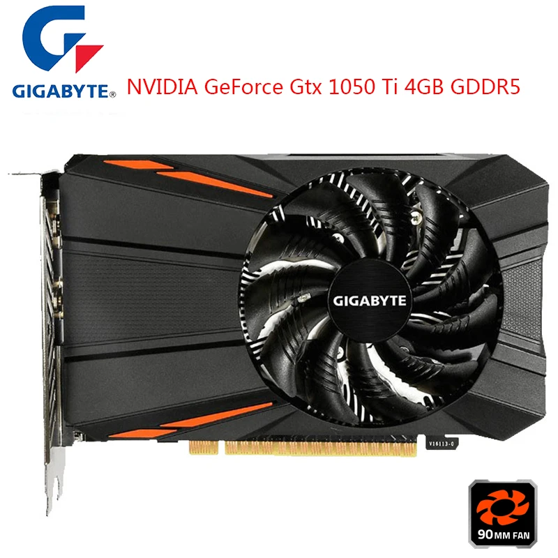 Gigabyte видеокарта NVIDIA GTX 1050 Ti 4 GB карта с GeForce Gtx GPU GDDR5 128 бит видеокарты для ПК б/у