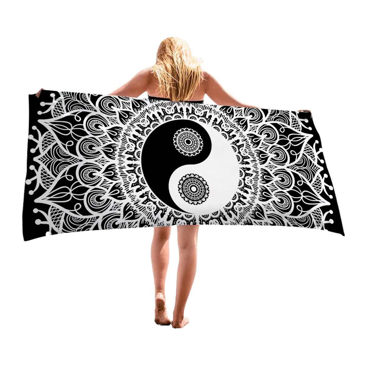 Пляжное полотенце из микрофибры очень большое быстросохнущее для бассейна ярких